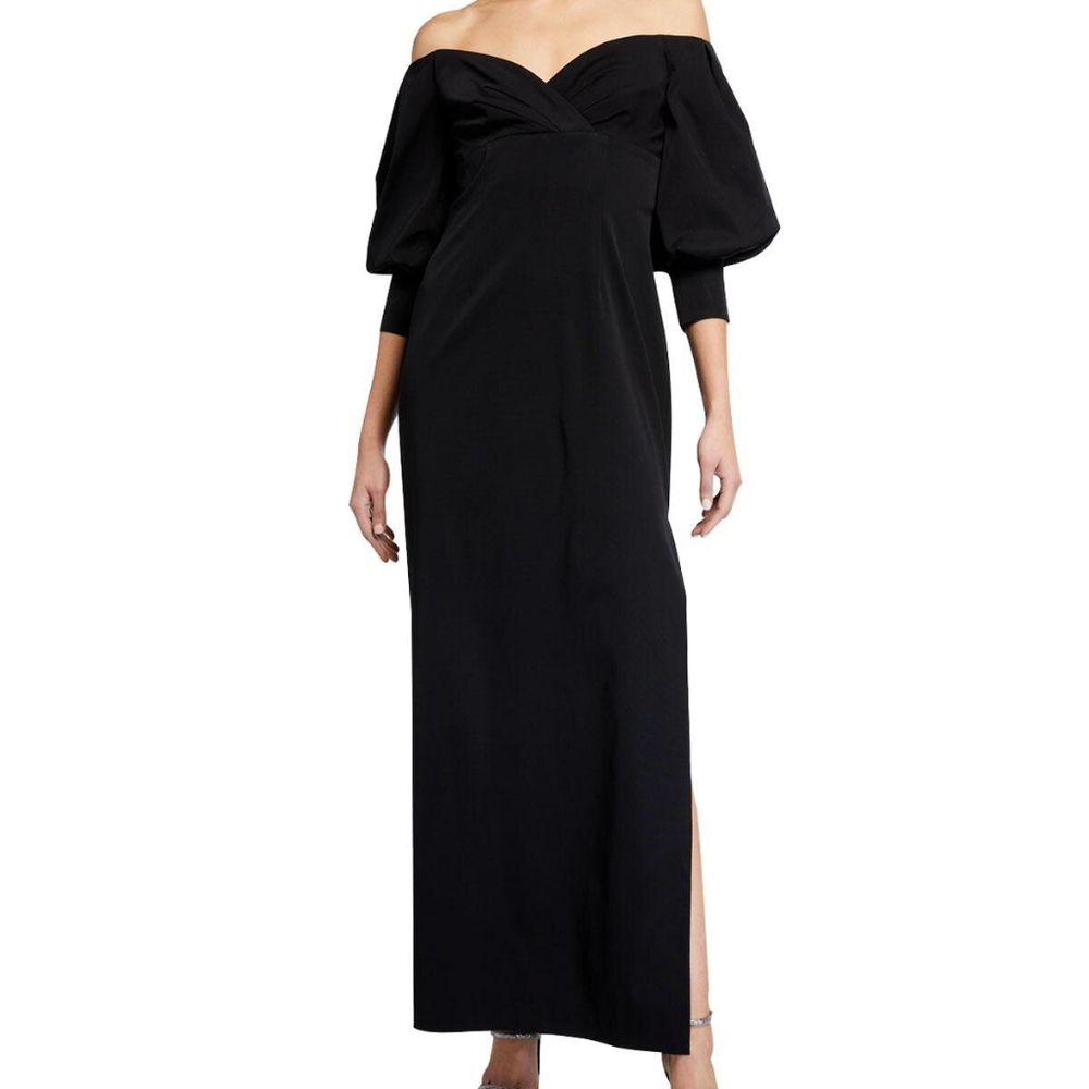 Aiden Maddox off the shoulder puff sleeve gown